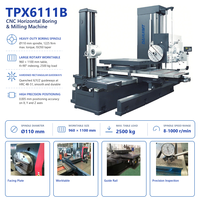 Machine à percer et à fraiser horizontale à 6 broches de haute précision et haute performance TPX6111B avec table de 1100x960 mm