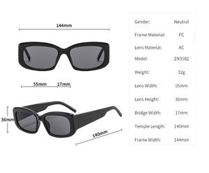 安い高品質ベストファッションUV400メンズカスタムサングラスロゴベンダーサングラス中国スクエアサングラス - Product Image 5