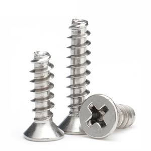 Tornillos autorroscantes de cabeza avellanada con ranura cruzada, de acero al carbono niquelado, M1 M2 M2.6 M3 M4, tornillo plano Phillips - Product Image 1