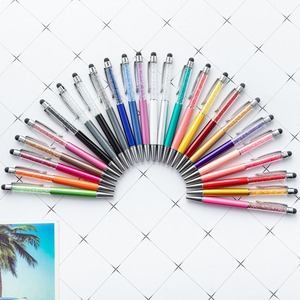 1.0mm Click Bling metallo penna a sfera di cristallo sfera ufficio e scuola strumento di scrittura promozionale regalo - Product Image 1