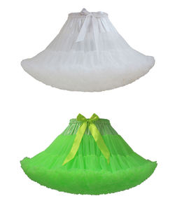 नई शैली वयस्क pettiskirt पॉलिएस्टर षट्भुज जाल स्तरित <span class=keywords><strong>tulle</strong></span> बैले टूटू स्कर्ट धनुष महिलाओं के साथ - Product Image 3