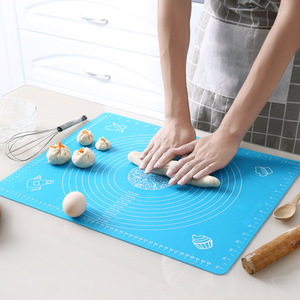 Silicone Baking Mat 40x50 Cm Non Stick Dough <b>Rolling</b> Pad For Kneading And Pastry Making <b>Blue</b> And Pink Options Available - Product Image 2