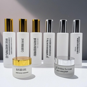 Envase de 100 ml, Botella de Vidrio Transparente Esmerilada para Esencia, Suero, Loción, Cosméticos para Bebés, con Collar de Aluminio, Pulverizador y Tapa de Plástico - Product Image 3