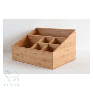 Organisateur de bureau en bambou, organisateur et stockage de bureau à domicile. Plateau de bureau en bois, stockage de fournitures de bureau, organisation de bureau - Product Image 1