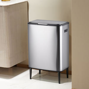 <span class=keywords><strong>Cubo</strong></span> de <span class=keywords><strong>basura</strong></span> de cocina rectangular de acero inoxidable de <span class=keywords><strong>16</strong></span> galones/60 <span class=keywords><strong>litros</strong></span> con contenedor de compost interno y patas de plástico extraíbles - Product Image 2