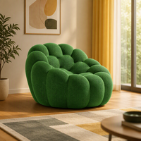 Canapé inclinable rembourré écologique, style Chesterfield moderne, forme bulle, canapé à compression, une ou deux places