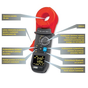 Testeur de résistance à la terre CA6416 neuf, ouverture de pince de 34 mm, tension de mesure 600 V, courant 10 A, fabriqué en France, livraison rapide - Product Image 3