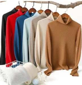 Lã Cashmere Malha Cardigan Senhora Sweaterv pescoço com nervuras camisola básica outono sweaters da mulher