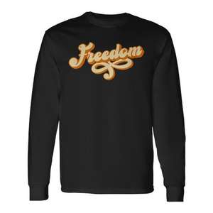 Freedom Long Sleeve T-<b>Shirt</b> <b>70s</b> 80s Vintage Retro Style - Product Image 1