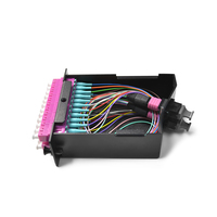 Módulo de Cassette de Fibra Óptica OM3 de 12 Núcleos MTP/MPO LC con Construcción de Acero Laminado en Frío, Certificado ISO9001