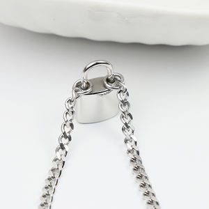 נירוסטה 3mm לרסן שרשרת שרשרת כסף מנעול שרשרת לגברים - Product Image 3