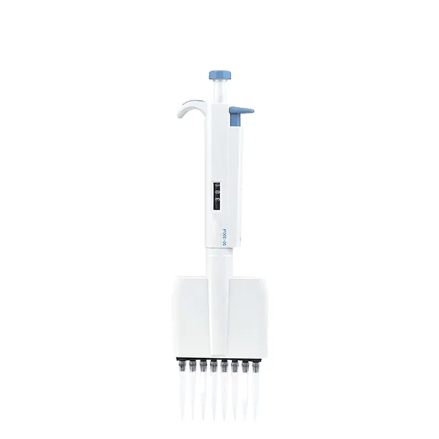 Pipette 8 saluran otomatis otomatis otomatis, pipet mekanis Multichannel Volume dapat disesuaikan