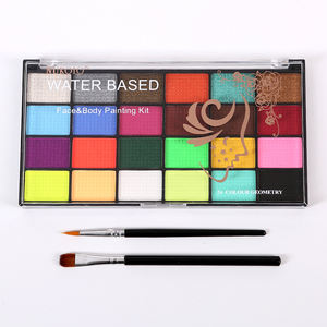 Set de <span class=keywords><strong>peinture</strong></span> à la <span class=keywords><strong>gouache</strong></span> 24 couleurs <span class=keywords><strong>Peinture</strong></span> pour le <span class=keywords><strong>visage</strong></span> et le corps à base d'eau pour enfants Utilisation facile et lavage rapide - Product Image 5