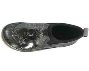 Giardino <span class=keywords><strong>nero</strong></span> della caviglia scarpe da pioggia delle signore breve caricamento del sistema di gomma per le donne - Product Image 3