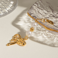 Chine Usine En Gros Personnalisable En Acier Inoxydable 18K Véritable Or PVD Plaqué Bijoux De Mode Mignon Pendentifs avec Clips Boucles