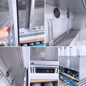 New Arrival COLDSTAR RB-320H Built-In Mini <b>Bar</b> <b>Fridge</b> 3-Door Showcase Single-Temperature 304L Digital Control Automatic Defrost - Product Image 5