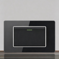 Interrupteur mural tactile moderne YUHE PC Noir IP20 10A 230V avec port USB-C et Wi-Fi pour application