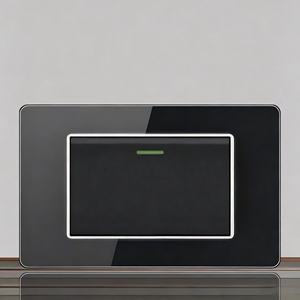 Interruptor de Pared Táctil Moderno de 2 Botones, Color Negro, IP20, 10A, 230V, con Puerto USB-C, Habilitado para Wi-Fi, para Aplicaciones - Product Image 2