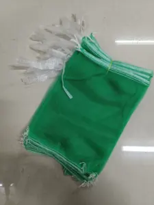 saco de proteção de frutas com cordão verde saco de malha de uva para frutas e legumes