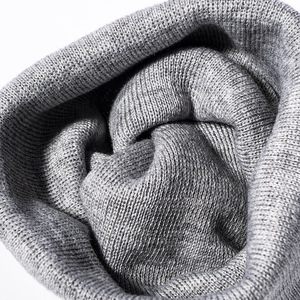 Gorro de punto estilo Kawaii de acrílico ligero, gorra de running sofisticada, gruesa, de cáñamo ligero, color gris, para hombre - Product Image 4