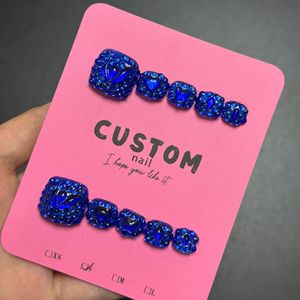 TSZS 10Pcs Luxury Handmade Press on <strong>Toenails</strong> Y2K Style <strong>Short</strong> Square Full Cover Nude <strong>Acrylic</strong> False <strong>Toenails</strong> for Girl Summer - Product Image 4