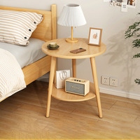 Table d'appoint ronde moderne pour petits espaces Pieds en bois massif Assemblage facile Décoration intérieure Table basse d'appoint pour meubles de salon