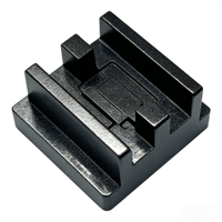 Gabarit de positionnement en aluminium usiné CNC sur mesure, anodisé noir, à rainures multiples, pour outil d'assemblage automatisé