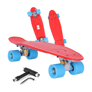 Zebra Sport 22 Inch <b>Mini</b> Skateboard With Pink Blue Yellow Gradient Deck For Youth Beginners Street Use - Product Image 5