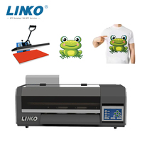 Imprimante jet d'encre DTF automatique de bureau LINKO Single Head XP600 A3 tout-en-un avec imprimante de transfert thermique textile pour t-shirts 1440 dpi