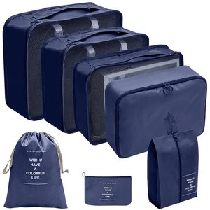 Travel Storage Bag Set Ten Piece Set Toiletries Cosmetics Clothing Storage Bag Portable <b>Large</b> Travel Capacity Sorting Bag Set - Product Image 5