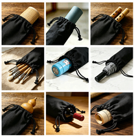 Pochette de rangement en toile avec cordon de serrage, logo personnalisé, plusieurs tailles, sac cylindrique long, housse de protection, organiseur d'outils