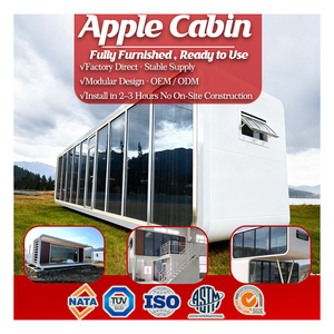 Cabane en bois préfabriquée en acier de fabrication chinoise, maison mobile en bois pour l'hébergement - Product Image 1