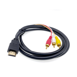 Câble <span class=keywords><strong>HDMI</strong></span> <span class=keywords><strong>vers</strong></span> 3RCA AV de 1,5 m, câble convertisseur <span class=keywords><strong>HDMI</strong></span> <span class=keywords><strong>vers</strong></span> <span class=keywords><strong>RCA</strong></span>, adaptateur vidéo audio composite HD 1080P pour téléviseur, moniteur, consoles de jeux - Product Image 2
