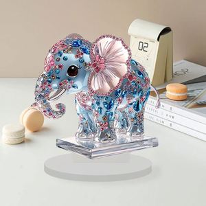 Cartoon Blue pink <b>Elephant</b> 2D OH980 Printing Home Living Room Bedroom Desktop Ornament Assembly Prop <b>Decoration</b> - Product Image 3
