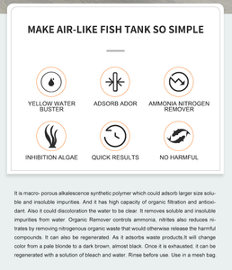 قسط العضوية الاصطناعية إزالة راتنج فلتر حوض سمك وسائل الإعلام - Product Image 5
