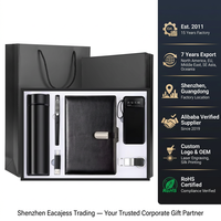 Coffret Cadeau d'Entreprise de Luxe 6-en-1 : Flasque, Clé USB, Stylo, Carnet, Batterie Externe – Vente en Gros, Logo Personnalisé, OEM