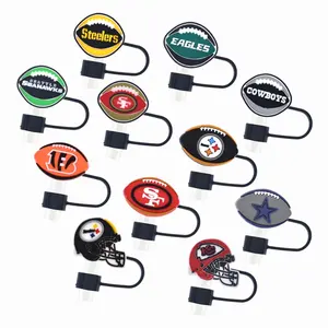 Wholesale palha topper capa esportes equipe de futebol texas nfl para palhas de metal designer toppers cover Via DHL/fedex