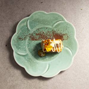 Assiette de vaisselle grande taille Ins 2024 servant un grand repas Restaurant Hôtel Entrées à steak en céramique Platos Assiette plate en porcelaine fleur - Product Image 1