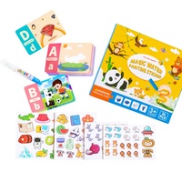 Cartes mémoire cognitives pour bébés, activités d'apprentissage préscolaires et maternelles avec autocollants, livre de peinture magique à l'eau éducatif
