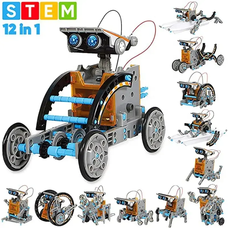 12-in-1 stelo giocattolo solare Robot ingegneria scienza kit di costruzione educativo di energia solare Robot fai da te set esperimento scientifico