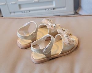 Sandales pour filles, chaussures de princesse à semelle souple, sandales à nœuds pour enfants, été - Product Image 5