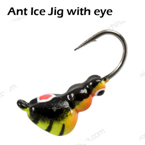 Jigs de pesca en hielo de tungsteno con forma de <span class=keywords><strong>hormiga</strong></span> que brilla en la oscuridad - Product Image 3