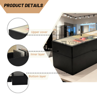 Boîte d'affichage portable en céramique marbrée avec impression personnalisée en gros, boîte de rangement en verre de quartz, boîte en carton