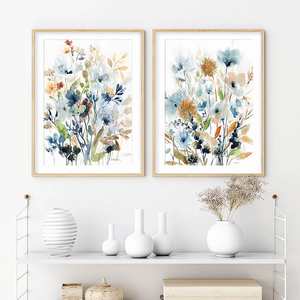 Décoration d'intérieur, peintures à l'aquarelle, mélange de <span class=keywords><strong>fleurs</strong></span> <span class=keywords><strong>et</strong></span> de feuilles, affiches botaniques, impressions sur toile, peintures murales - Product Image 1