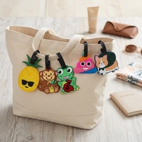 Étiquette de bagage en silicone, étiquette de valise de dessin animé, étiquette de bagage étanche, porte-valise de voyage, accessoire de sac à main mignon