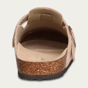 Zoccoli da <span class=keywords><strong>Donna</strong></span> in Vera Pelle Scamosciata Stile Classico Casual con Suola in <span class=keywords><strong>Sughero</strong></span> Leggeri Antiscivolo Tipo Birkenstock - Product Image 5