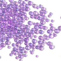 Perles à bulles rondes non poreuses de taille mixte irisées Nail Art Micro perles sirène coque de téléphone accessoires de décoration JingShiYuan