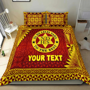 Ensemble de literie King Size personnalisé Tonga Niuatoputapu lycée 3 pièces housse de couette ensemble imprimé à la demande - Product Image 2