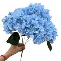Bunga Hydrangea Sutra Prancis 5 Cabang Berkualitas Tinggi untuk Dekorasi Pernikahan, Hari Valentine, dan Thanksgiving