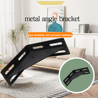 Anpassbare schwarze Eisen Dreieck Winkel halterung Bett rahmen Anschluss Hardware für Küche Bad & Esszimmer Traditionelles Design